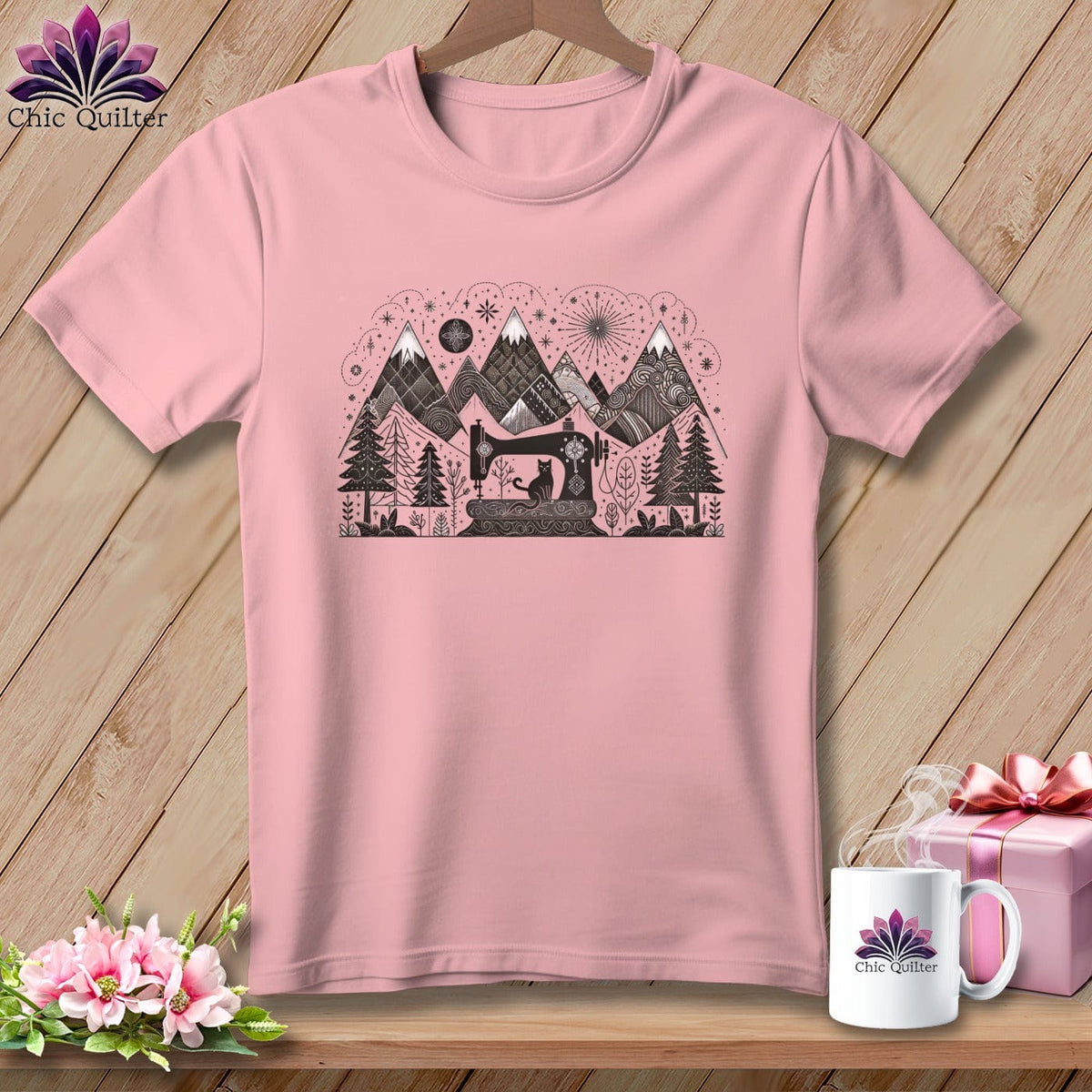 MyDesigns Physical Item S / Pink Quited Kitty Nights ~ Relaxed Fit Tee