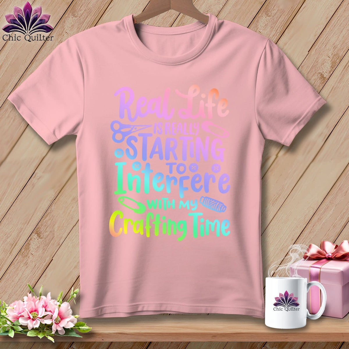 MyDesigns Physical Item S / Pink Real Life is Really Starting to Interfere with my Crafting Time ~ Relaxed Fit Tee