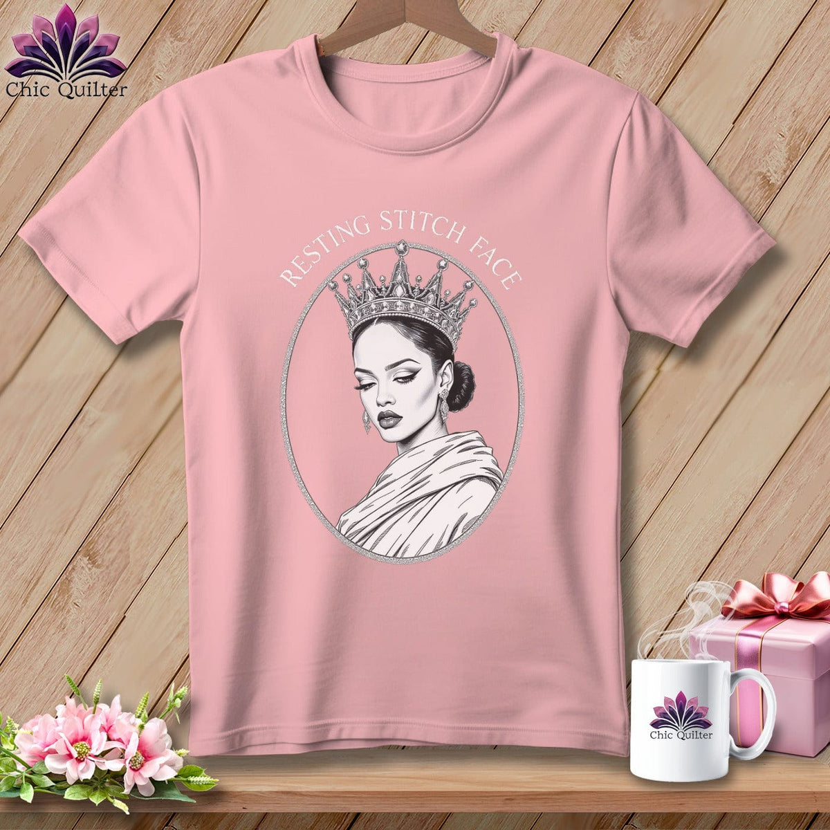 MyDesigns Physical Item S / Pink Ri-hem-na - Resting Stitch Face ~ Relaxed Fit Tee