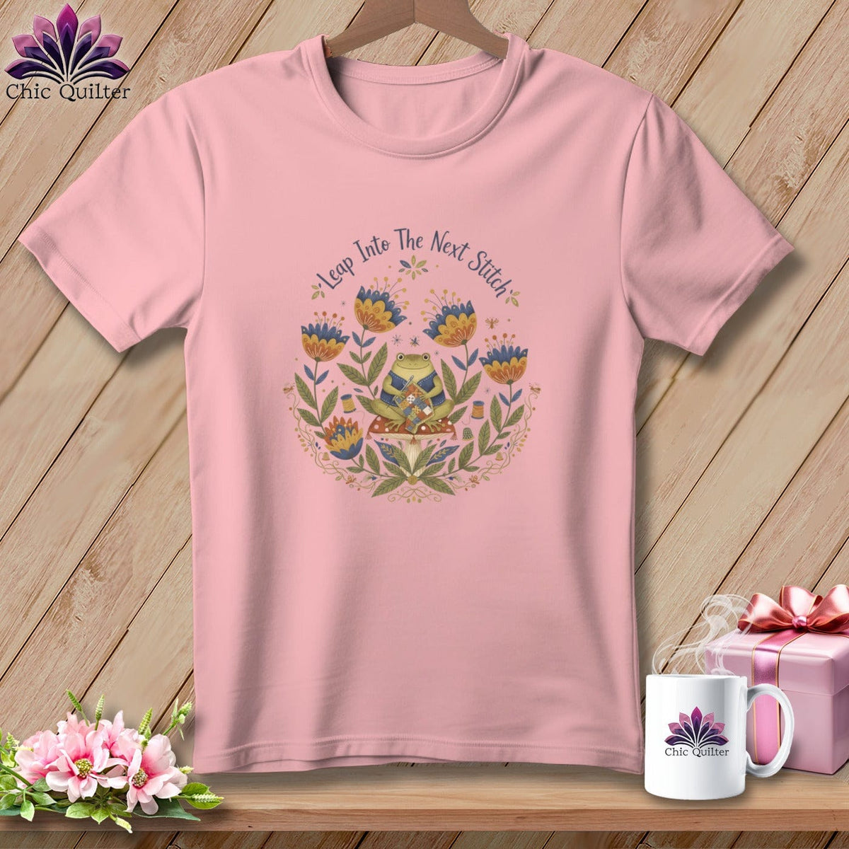 MyDesigns Physical Item S / Pink Ribbit Stitches ~ Relaxed Fit Tee