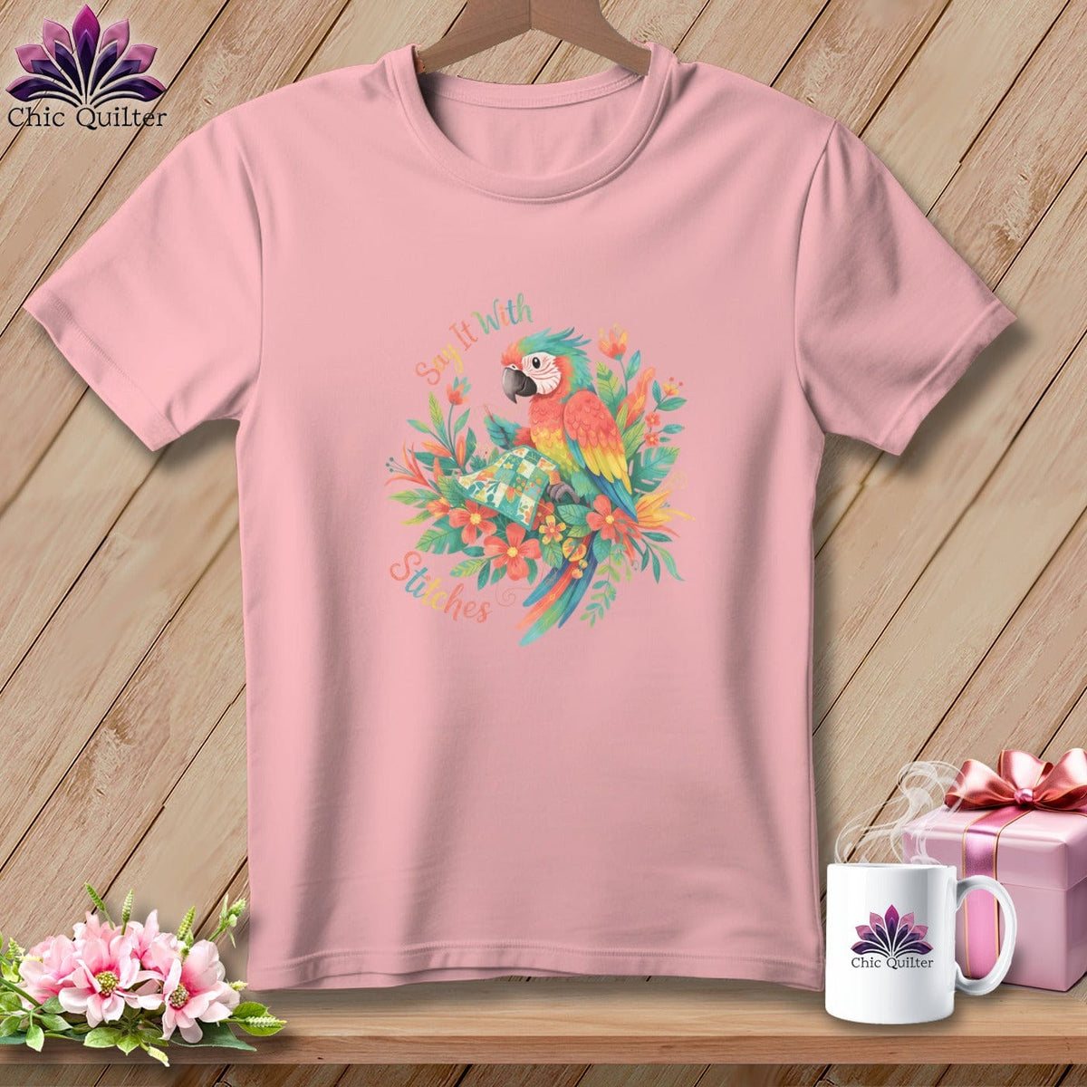 MyDesigns Physical Item S / Pink Say It With Stitches ~ Relaxed Fit Tee