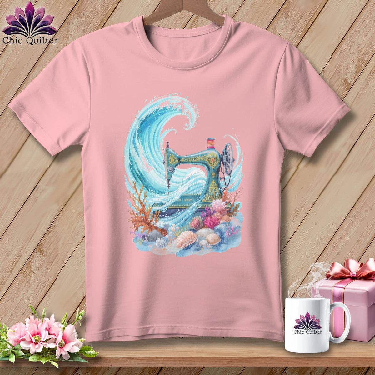 MyDesigns Physical Item S / Pink Seaside Stitcher ~ Relaxed Fit Tee