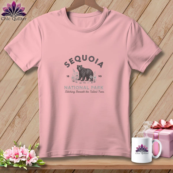 MyDesigns Physical Item S / Pink Sequoia National Park, Stitchin In Beauty ~ Relaxed Fit Tee