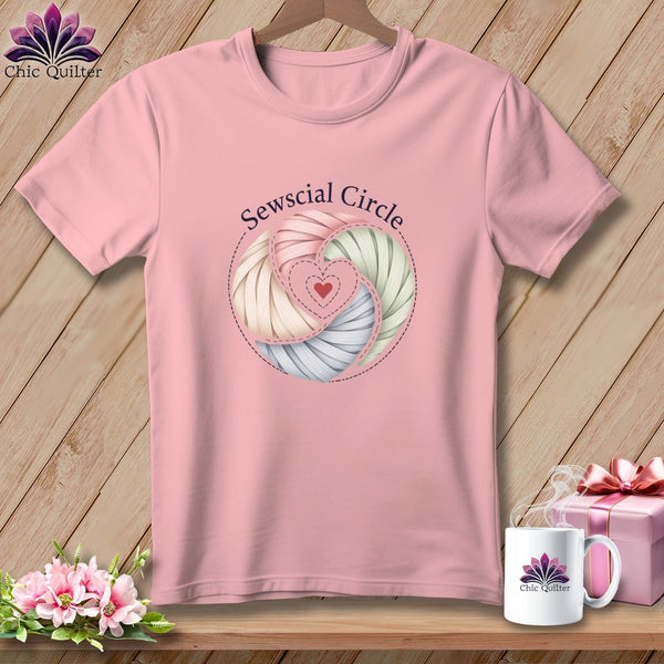MyDesigns Physical Item S / Pink Sewcial Circle ~ Relaxed Fit Tee