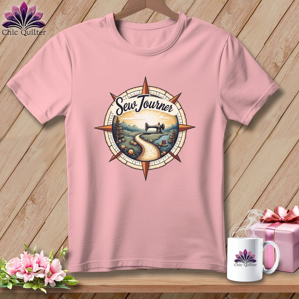 MyDesigns Physical Item S / Pink SewJourner ~ Relaxed Fit Tee