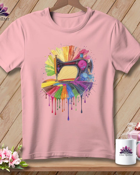 MyDesigns Physical Item S / Pink Splahsed Stitches ~ Relaxed Fit Tee