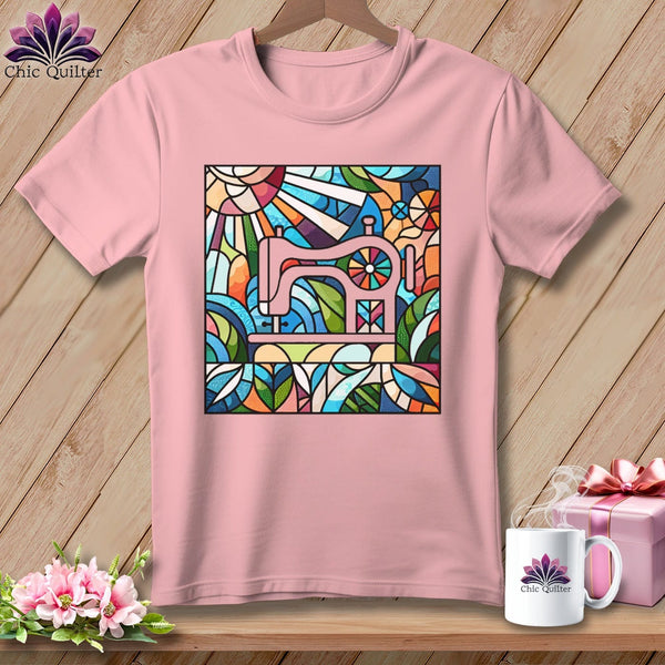 MyDesigns Physical Item S / Pink Stained Glass Stitches ~ Relaxed Fit Tee