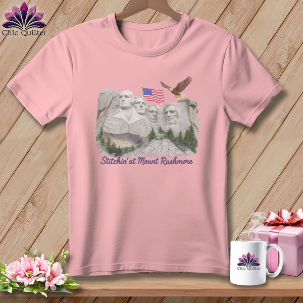 MyDesigns Physical Item S / Pink Stitchin' at Mount Rushmore ~ Relaxed Fit Tee