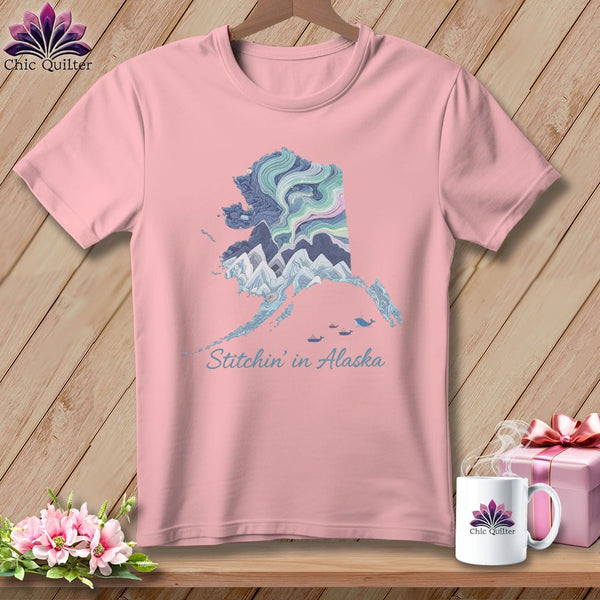 MyDesigns Physical Item S / Pink Stitchin' in Alaska ~ Relaxed Fit Tee