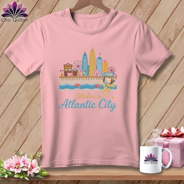 MyDesigns Physical Item S / Pink Stitchin' in Atlantic City ~ Relaxed Fit Tee