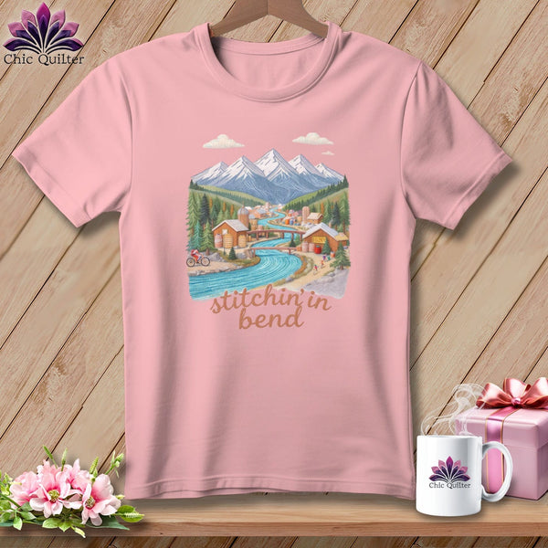 MyDesigns Physical Item S / Pink Stitchin' in Bend ~ Relaxed Fit Tee