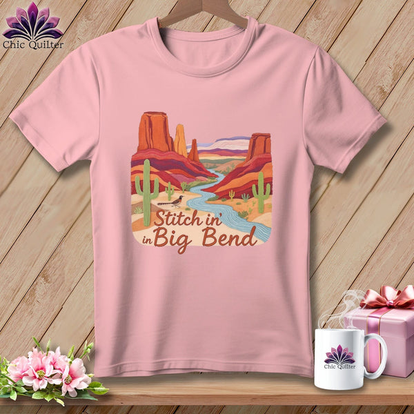 MyDesigns Physical Item S / Pink Stitchin' in Big Bend ~ Relaxed Fit Tee