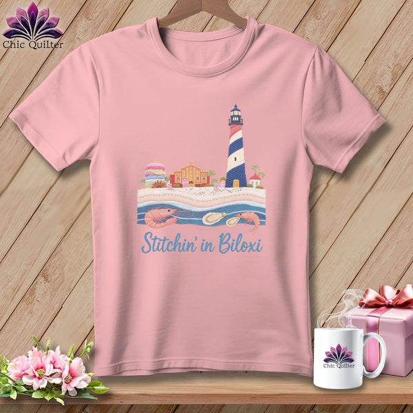 MyDesigns Physical Item S / Pink Stitchin' in Biloxi ~ Relaxed Fit Tee
