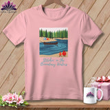 MyDesigns Physical Item S / Pink Stitchin' in Boundary Waters ~ Relaxed Fit Tee