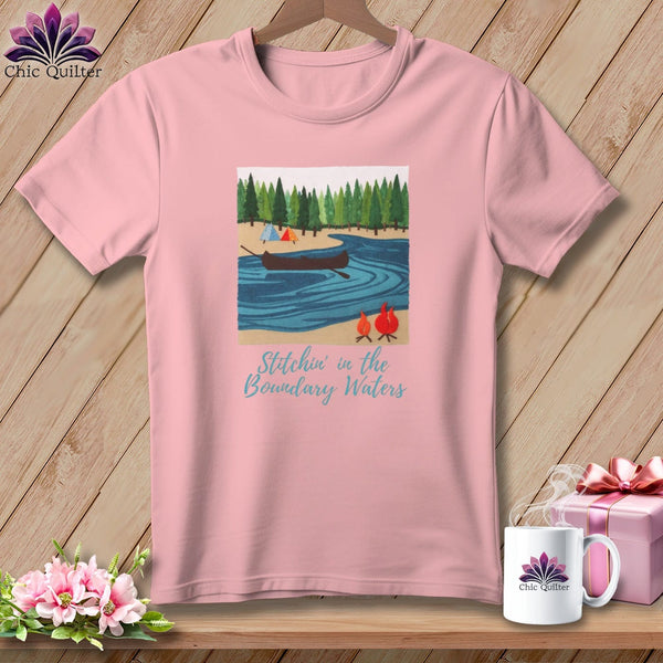MyDesigns Physical Item S / Pink Stitchin' in Boundary Waters ~ Relaxed Fit Tee