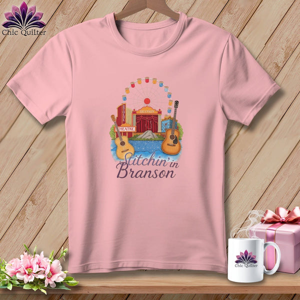 MyDesigns Physical Item S / Pink Stitchin' in Branson ~ Relaxed Fit Tee