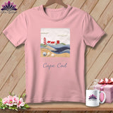 MyDesigns Physical Item S / Pink Stitchin' in Cape Cod ~ Relaxed Fit Tee