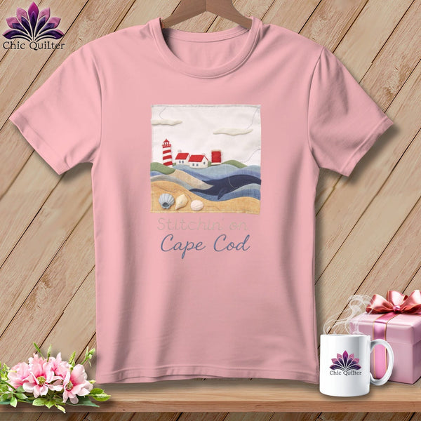 MyDesigns Physical Item S / Pink Stitchin' in Cape Cod ~ Relaxed Fit Tee