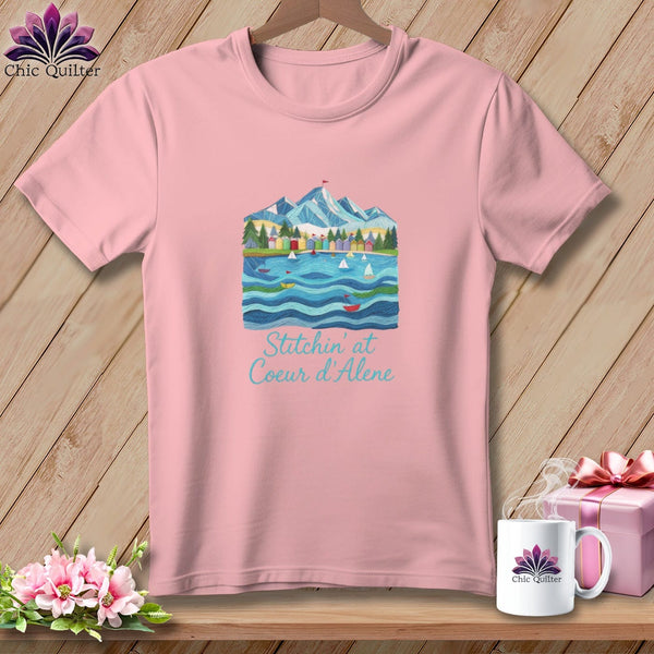 MyDesigns Physical Item S / Pink Stitchin' in Coeur d'Alene ~ Relaxed Fit Tee