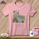 MyDesigns Physical Item S / Pink Stitchin' in Colorado ~ Relaxed Fit Tee
