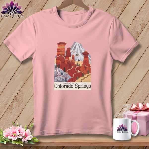 MyDesigns Physical Item S / Pink Stitchin' in Colorado Springs ~ Relaxed Fit Tee