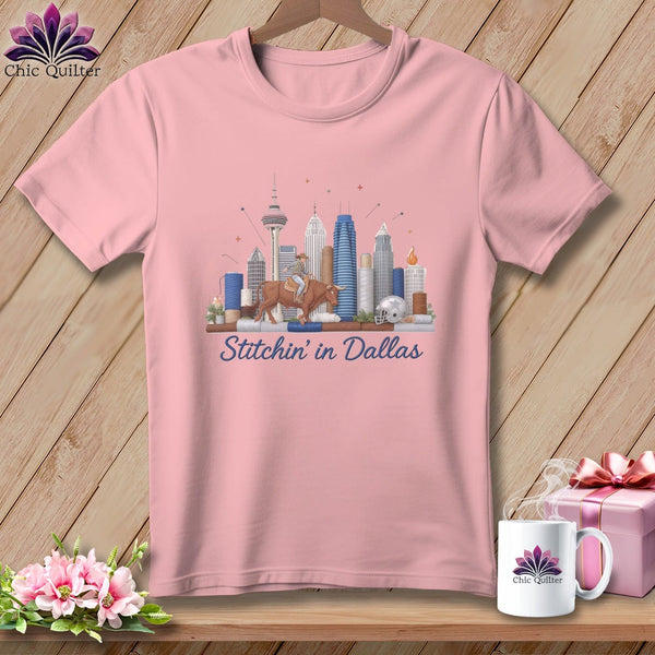 MyDesigns Physical Item S / Pink Stitchin' in Dallas ~ Relaxed Fit Tee