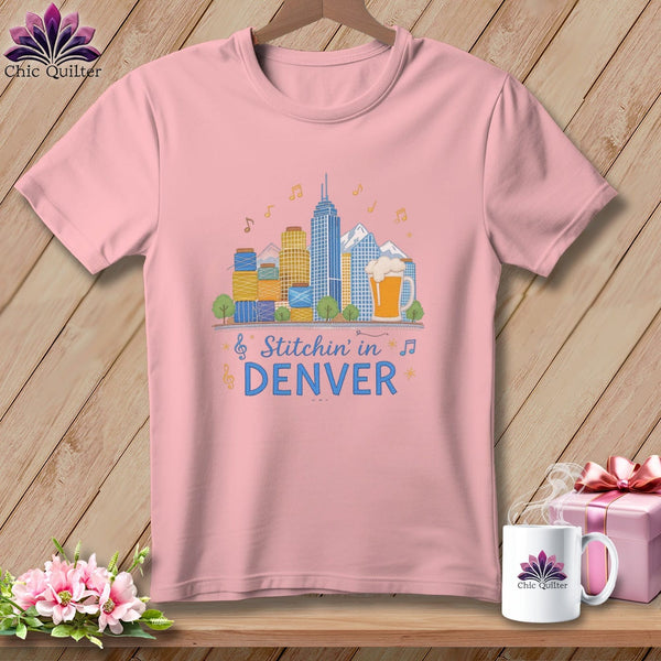 MyDesigns Physical Item S / Pink Stitchin' in Denver ~ Relaxed Fit Tee