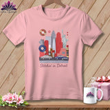 MyDesigns Physical Item S / Pink Stitchin' in Detroit ~ Relaxed Fit Tee