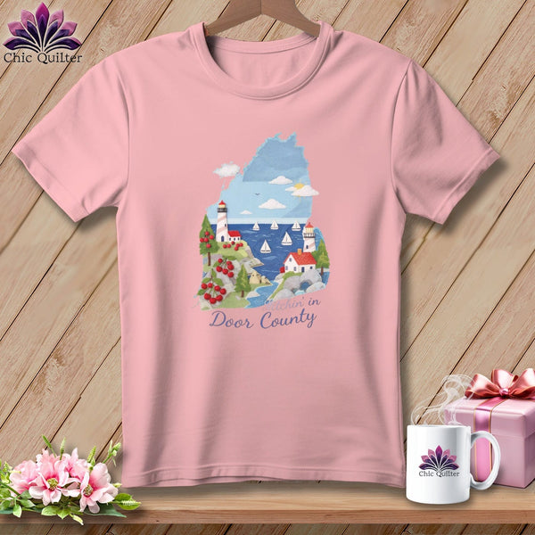 MyDesigns Physical Item S / Pink Stitchin' in Door County ~ Relaxed Fit Tee