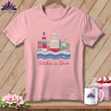 MyDesigns Physical Item S / Pink Stitchin' in Dover ~ Relaxed Fit Tee
