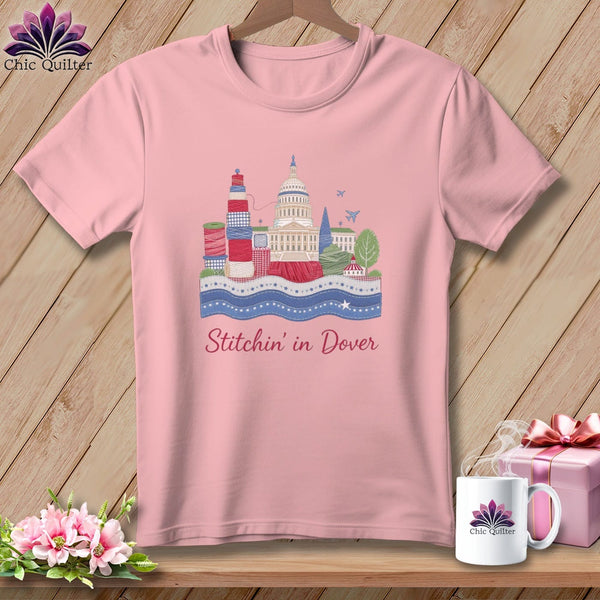 MyDesigns Physical Item S / Pink Stitchin' in Dover ~ Relaxed Fit Tee