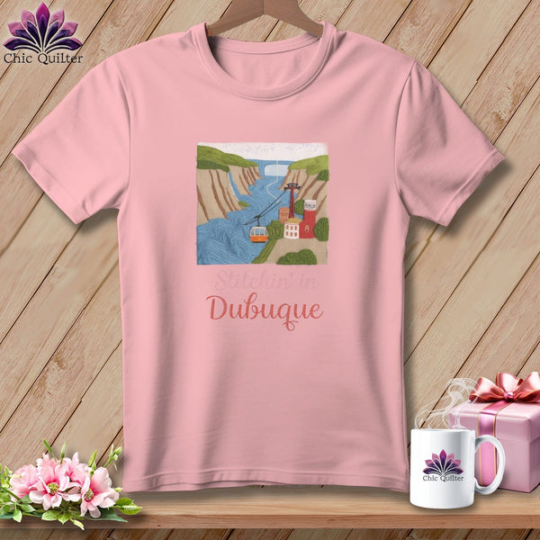 MyDesigns Physical Item S / Pink Stitchin' in Dubuque ~ Relaxed Fit Tee