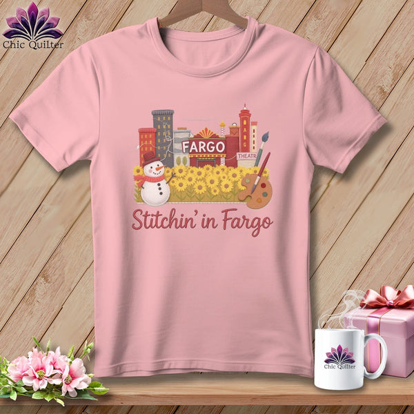 MyDesigns Physical Item S / Pink Stitchin' in Fargo ~ Relaxed Fit Tee