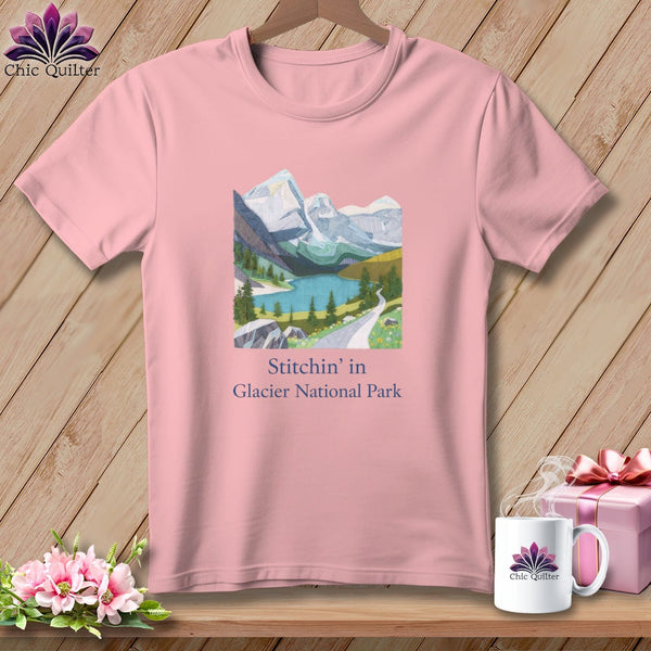 MyDesigns Physical Item S / Pink Stitchin' in Glacier National Park ~ Relaxed Fit Tee
