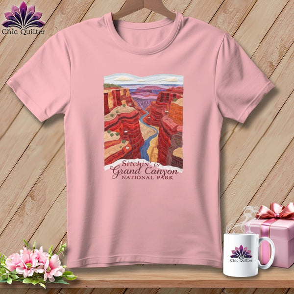 MyDesigns Physical Item S / Pink Stitchin' in Grand Canyon ~ Relaxed Fit Tee