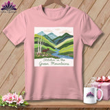 MyDesigns Physical Item S / Pink Stitchin' in Green Mountains ~ Relaxed Fit Tee