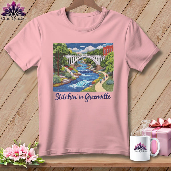 MyDesigns Physical Item S / Pink Stitchin' in Greenville ~ Relaxed Fit Tee