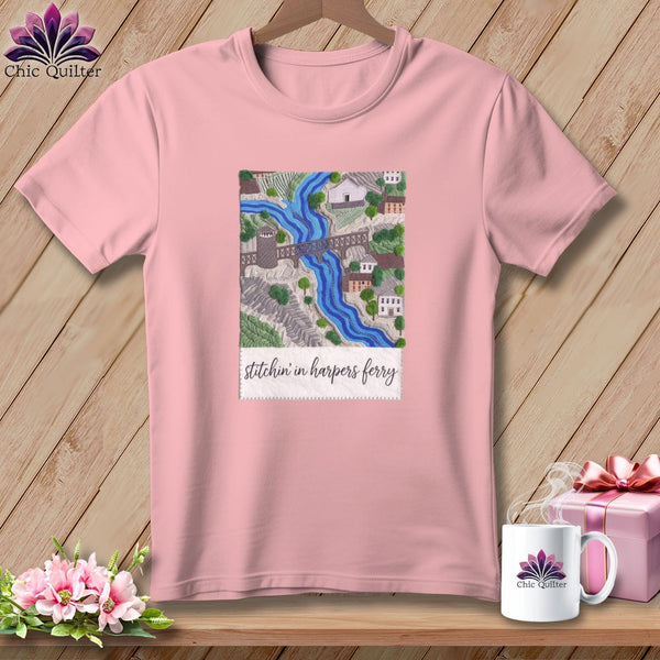 MyDesigns Physical Item S / Pink Stitchin' in Harpers Ferry ~ Relaxed Fit Tee