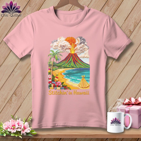 MyDesigns Physical Item S / Pink Stitchin' in Hawaii ~ Relaxed Fit Tee