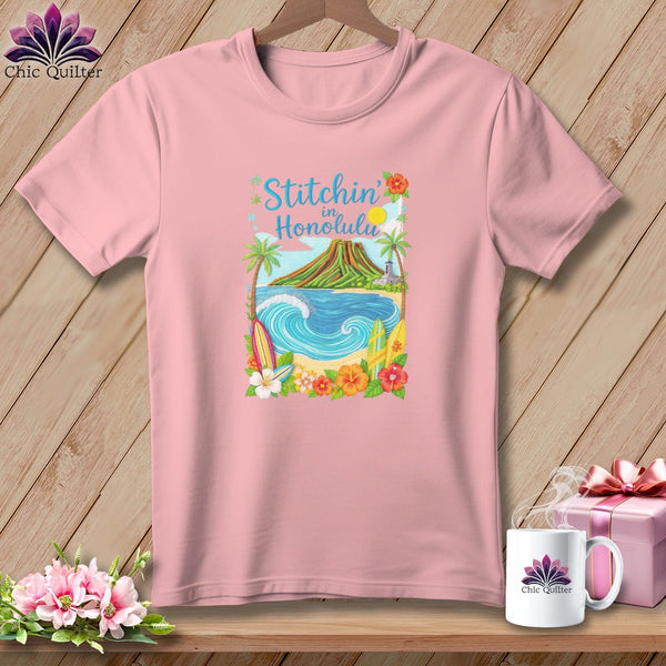 MyDesigns Physical Item S / Pink Stitchin' in Honolulu ~ Relaxed Fit Tee