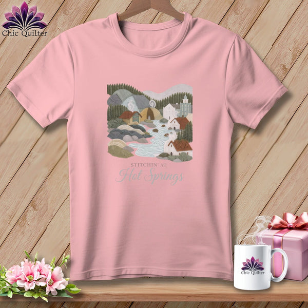 MyDesigns Physical Item S / Pink Stitchin' in Hot Springs ~ Relaxed Fit Tee