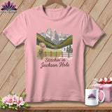 MyDesigns Physical Item S / Pink Stitchin' in Jackson Hole ~ Relaxed Fit Tee