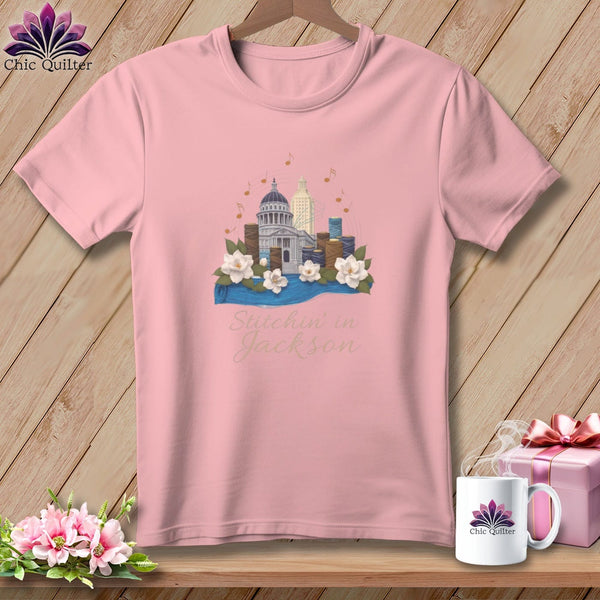 MyDesigns Physical Item S / Pink Stitchin' in Jackson ~ Relaxed Fit Tee