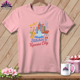 MyDesigns Physical Item S / Pink Stitchin' in Kansas City ~ Relaxed Fit Tee