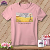 MyDesigns Physical Item S / Pink Stitchin' in Kansas ~ Relaxed Fit Tee