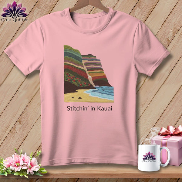 MyDesigns Physical Item S / Pink Stitchin' in Kauai ~ Relaxed Fit Tee