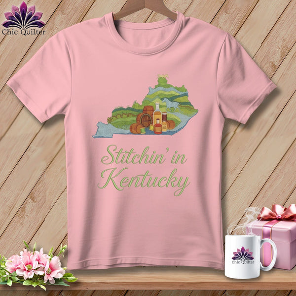 MyDesigns Physical Item S / Pink Stitchin' in Kentucky ~ Relaxed Fit Tee