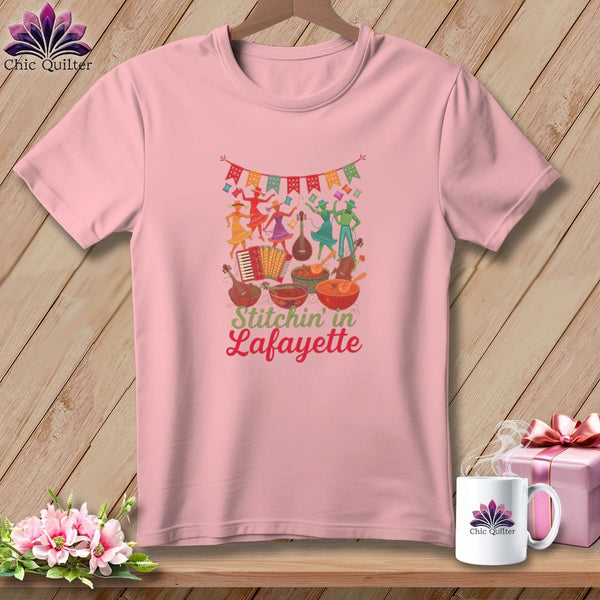MyDesigns Physical Item S / Pink Stitchin' in Lafayette ~ Relaxed Fit Tee