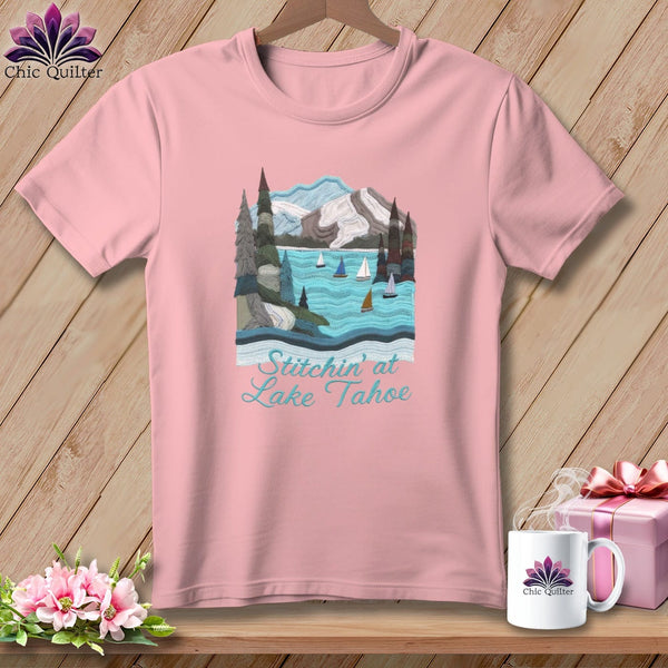 MyDesigns Physical Item S / Pink Stitchin' in Lake Tahoe ~ Relaxed Fit Tee