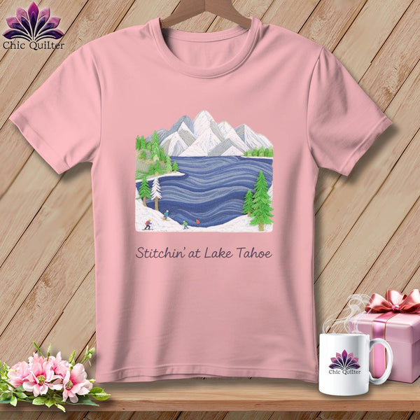 MyDesigns Physical Item S / Pink Stitchin' in Lake Tahoe ~ Relaxed Fit Tee
